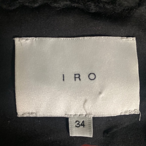 IRO Caty Popcorn Knit Jacket Size 0 Black Boucle Textured Cardigan - Picture 6 of 7